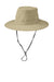 Port Authority Hats C921 Mens Wide Brim Moisture Wicking Hat Stone Flat Front