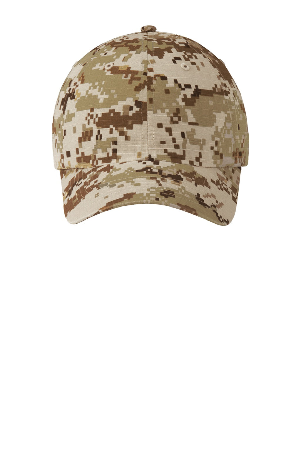 Port Authority Hats C925 Mens Digital Ripstop Camouflage Hat Sand Camo Flat Front