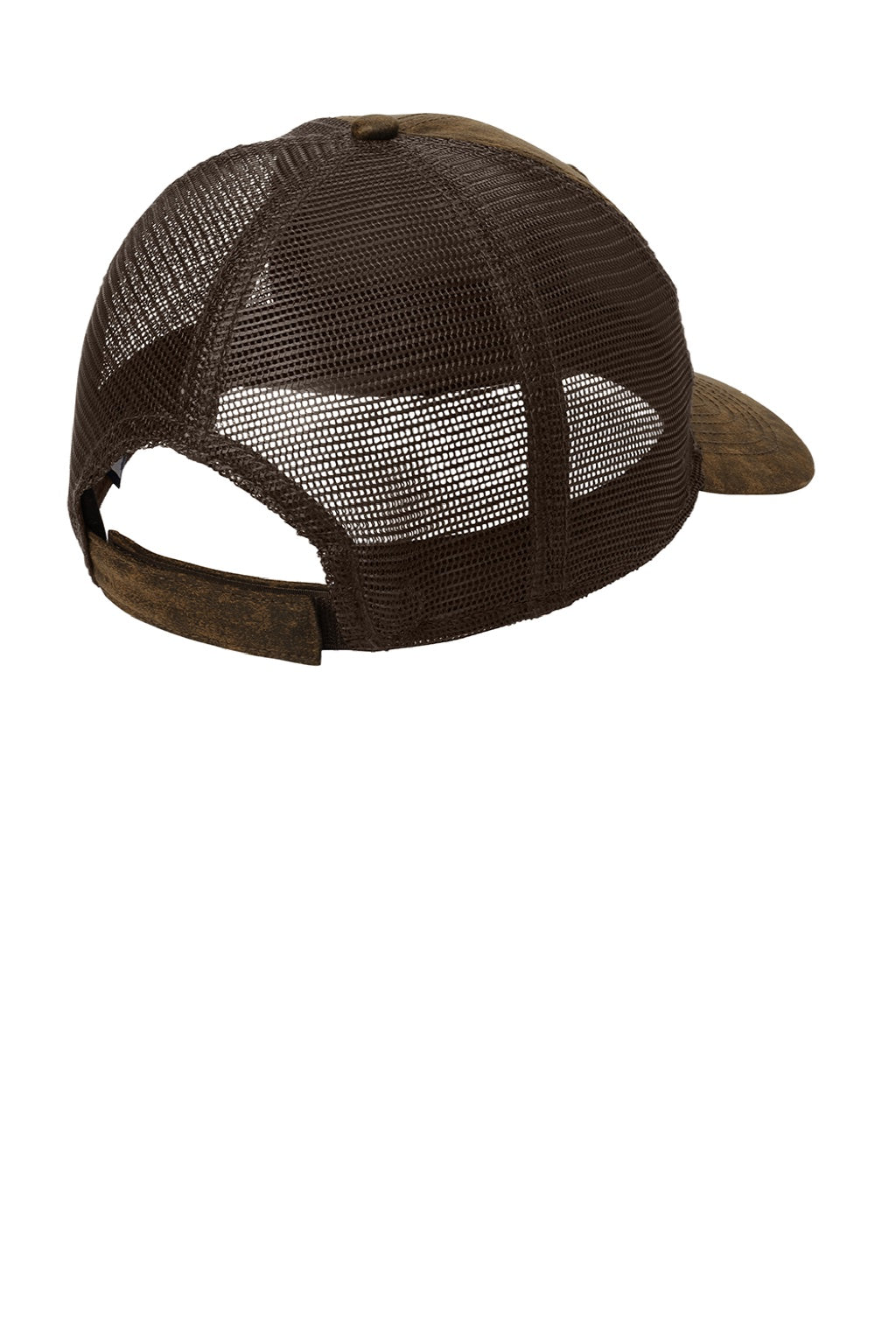 Port Authority Hats C927 Mens Pigment Print Mesh Back Adjustable Hat Brown Flat Back