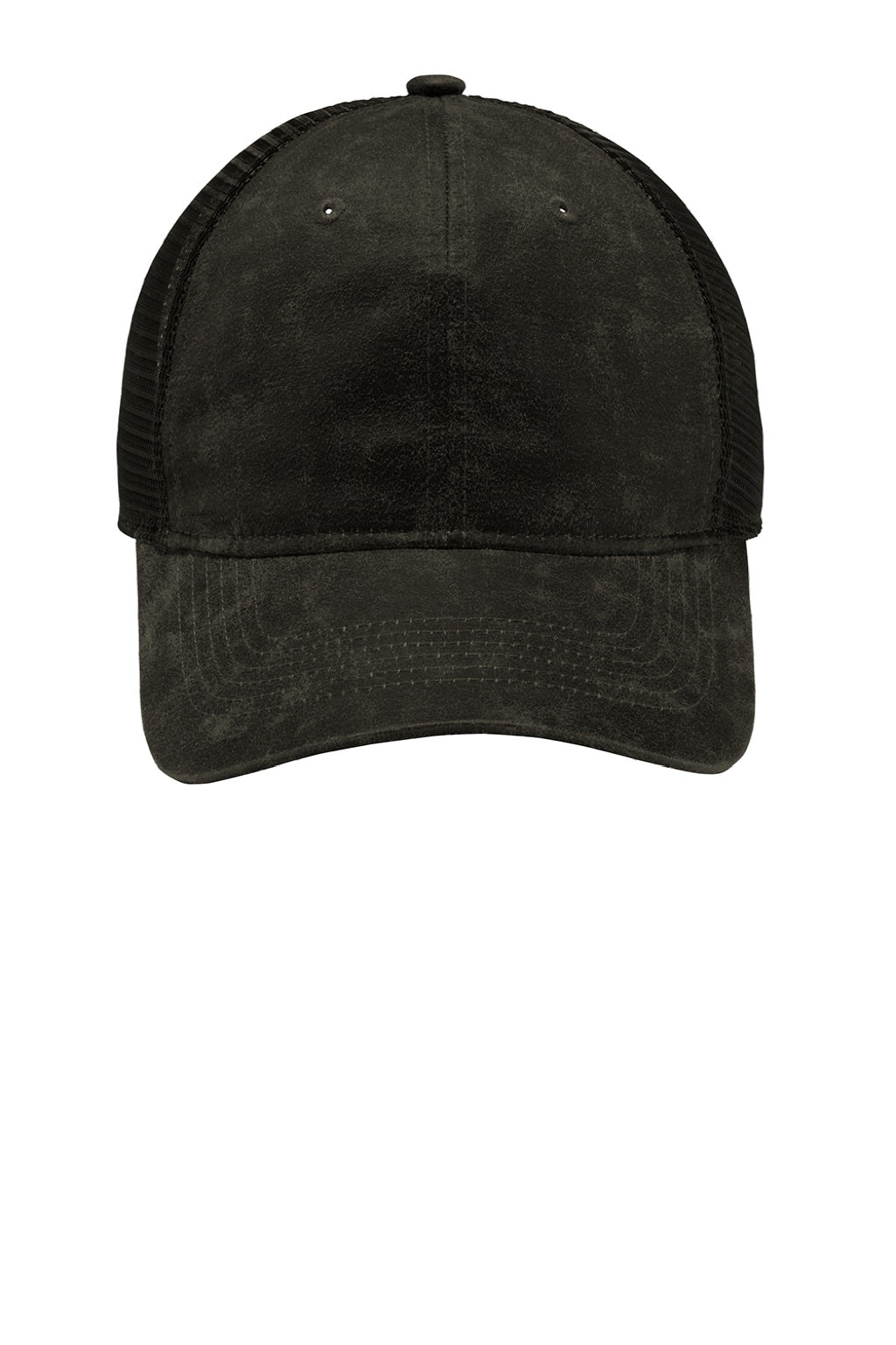 Port Authority Hats C927 Mens Pigment Print Mesh Back Adjustable Hat Olive Green Flat Front