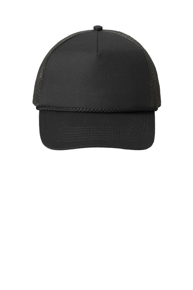 Port Authority Hats C932 Mens Snapback Hat Black Flat Front