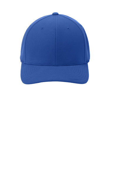 Port Authority Hats C934 Mens Stretch Fit Hat Royal Blue Flat Front