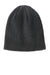 Port Authority Hats C935 Unisex Rib Knit Slouch Beanie Black/Iron Grey Flat Front