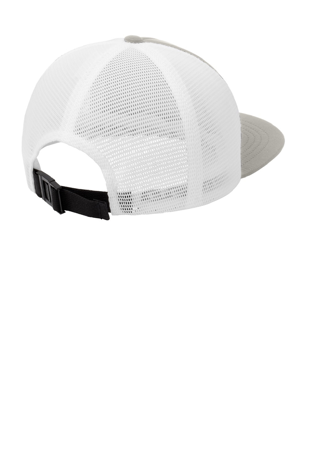 Port Authority Hats C937 Mens Foam Outdoor Flexfit Adjustable Hat Silver Grey/White Flat Back