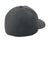 Port Authority Hats C938 Mens Delta Flexfit Hat Carbon Charcoal Grey Flat Back