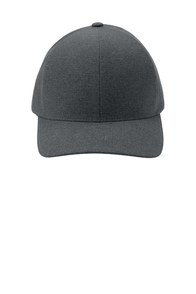 Port Authority Hats C938 Mens Delta Flexfit Hat Carbon Charcoal Grey Flat Front
