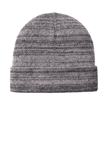 Port Authority Hats C939 Unisex Knit Cuff Beanie Heather Grey Flat Front