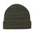 Port Authority Hats C939 Unisex Knit Cuff Beanie Heather Olive Green Flat Front