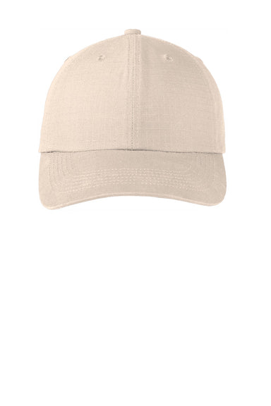 Port Authority Hats C940 Mens Ripstop Adjustable Hat Stone Flat Front