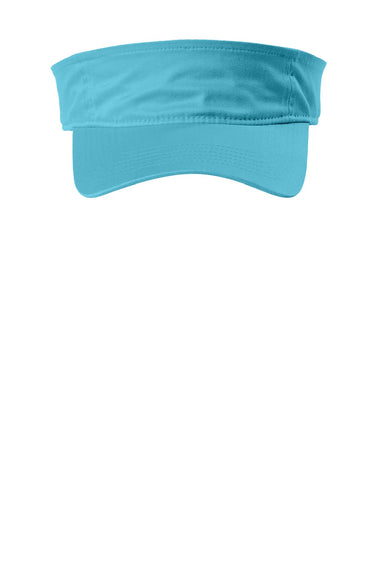 Port Authority Hats C944 Mens Beach Wash Adjustable Visor Tidal Wave Blue Flat Front
