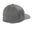 Port Authority Hats C946 Mens Melange UniPanel Flexfit Hat Dark Grey Flat Back