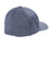 Port Authority Hats C946 Mens Melange UniPanel Flexfit Hat Navy Blue Flat Back