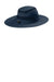 Port Authority Hats C947 Mens Moisture Wicking Ventilated Wide Brim Hat Dress Navy Blue Flat Back