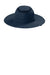 Port Authority Hats C947 Mens Moisture Wicking Ventilated Wide Brim Hat Dress Navy Blue Flat Front