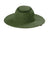 Port Authority Hats C947 Mens Moisture Wicking Ventilated Wide Brim Hat Olive Leaf Green Flat Front
