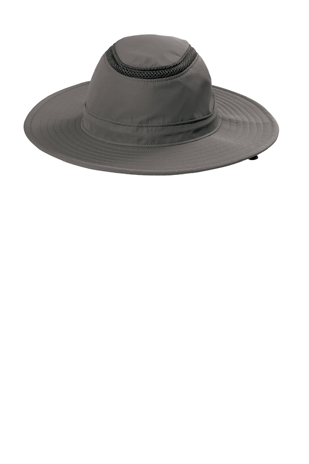 Port Authority Hats C947 Mens Moisture Wicking Ventilated Wide Brim Hat Sterling Grey Flat Front