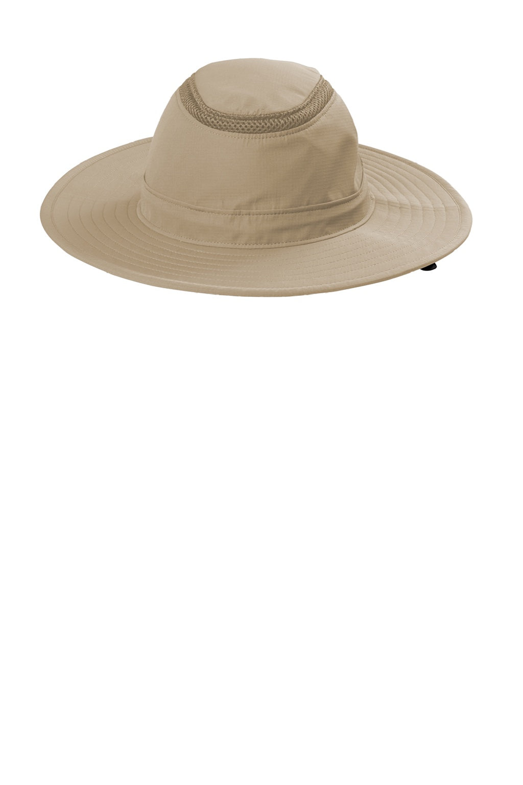 Port Authority Hats C947 Mens Moisture Wicking Ventilated Wide Brim Hat Stone Flat Front
