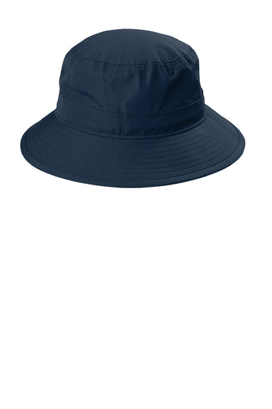 Port Authority Hats C948 Mens Moisture Wicking Bucket Hat Dress Navy Blue Flat Front