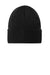 Port Authority Hats C951 Unisex Rib Knit Cuff Beanie Deep Black Flat Front
