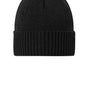 Port Authority Hats Unisex Rib Knit Cuff Beanie - Deep Black
