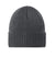Port Authority Hats C951 Unisex Rib Knit Cuff Beanie Graphite Grey Flat Front