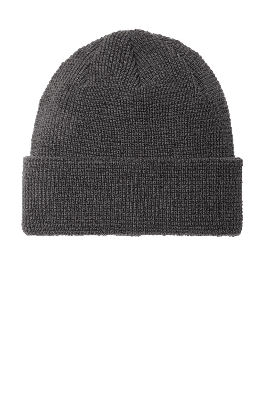 Port Authority Hats C955 Unisex Thermal Knit Cuffed Beanie Storm Grey Flat Front