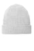 Port Authority Hats C958 Unisex Chunky Knit Beanie Heather Silver Grey Flat Front