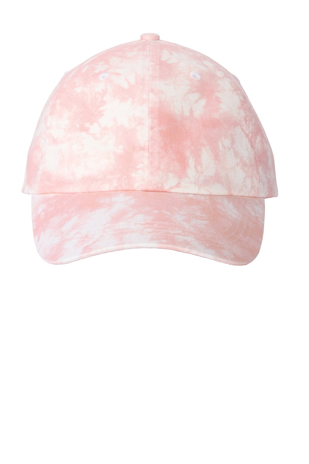 Port Authority Hats C961 Mens Tie Dye Adjustable Hat Light Pink Flat Front