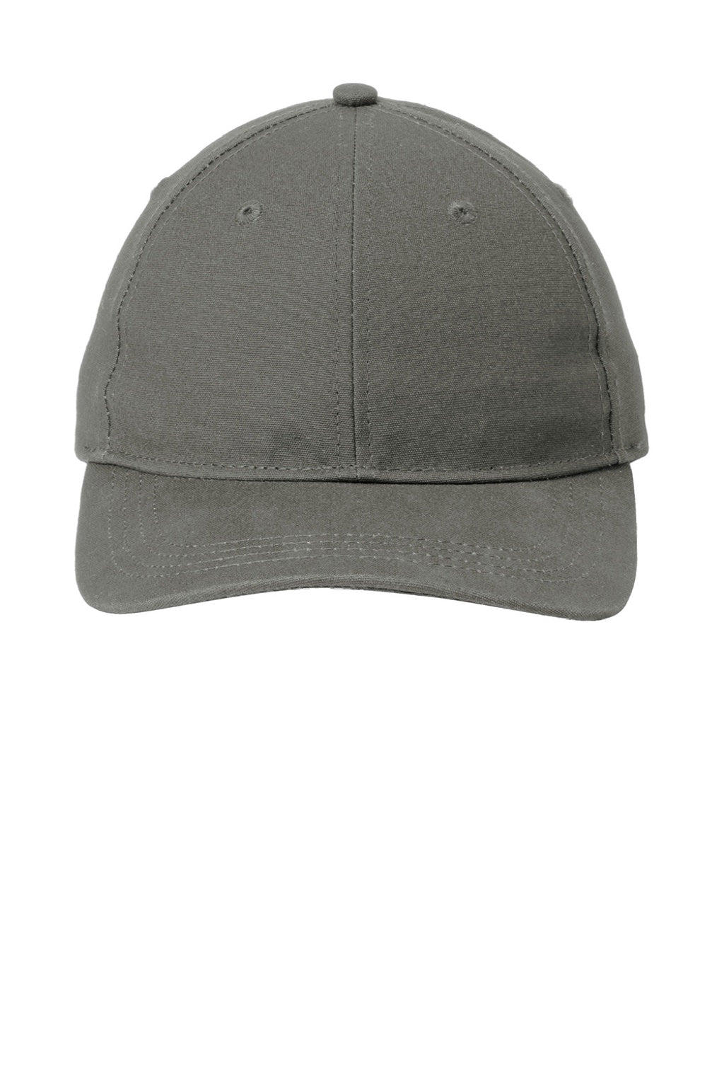 Port Authority Hats C963 Mens Adjustable Leather Strap Hat Deep Smoke Grey Flat Front