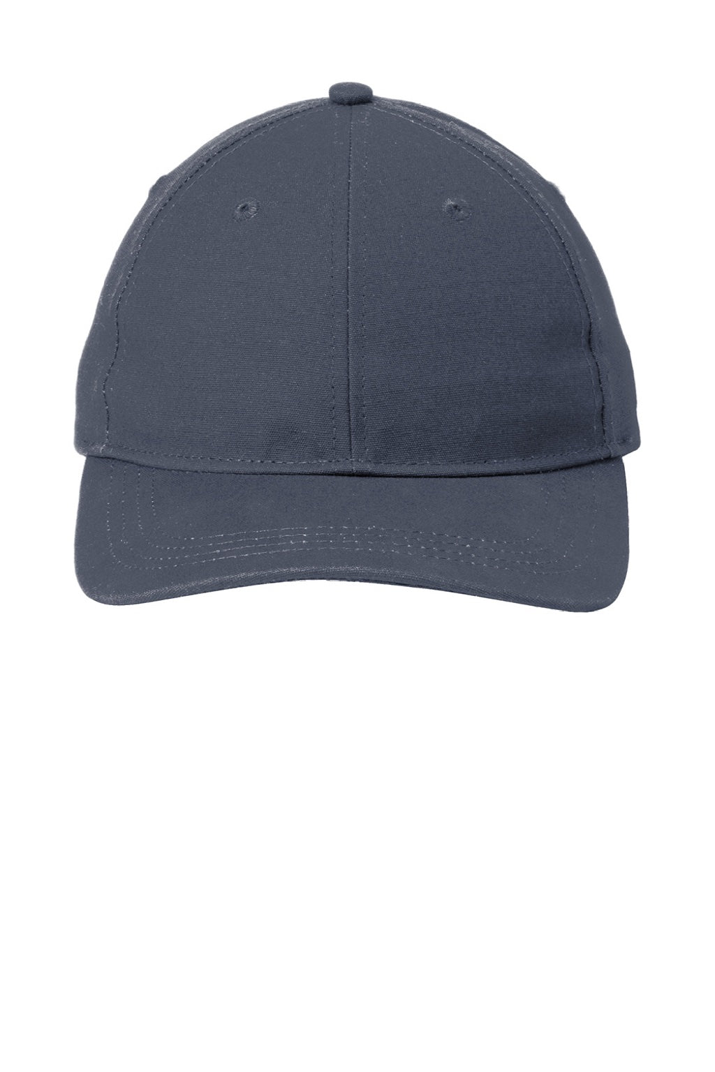 Port Authority Hats C963 Mens Adjustable Leather Strap Hat Navy Blue Flat Front