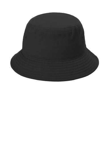 Port Authority Hats C975 Mens Classic Twill Bucket Hat Black Flat Front