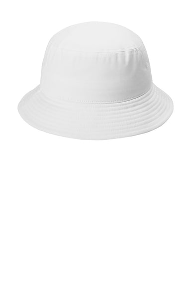 Port Authority Hats C975 Mens Classic Twill Bucket Hat White Flat Front