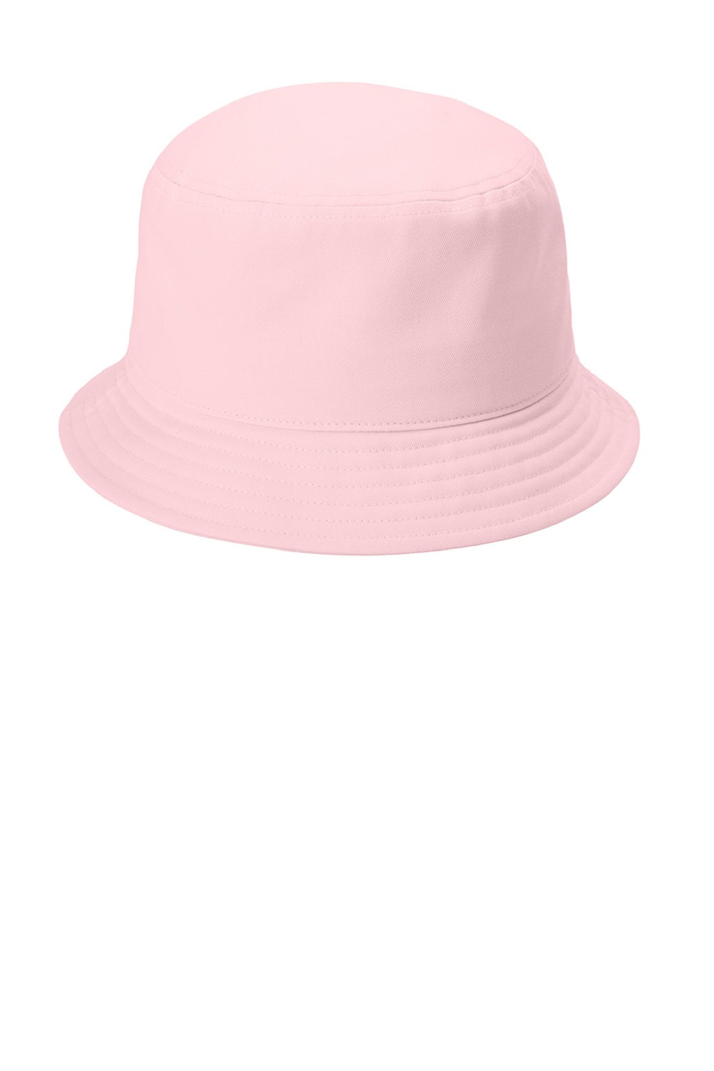 Port Authority Hats C976 Mens Twill Short Brim Bucket Hat Cloud Pink Flat Front