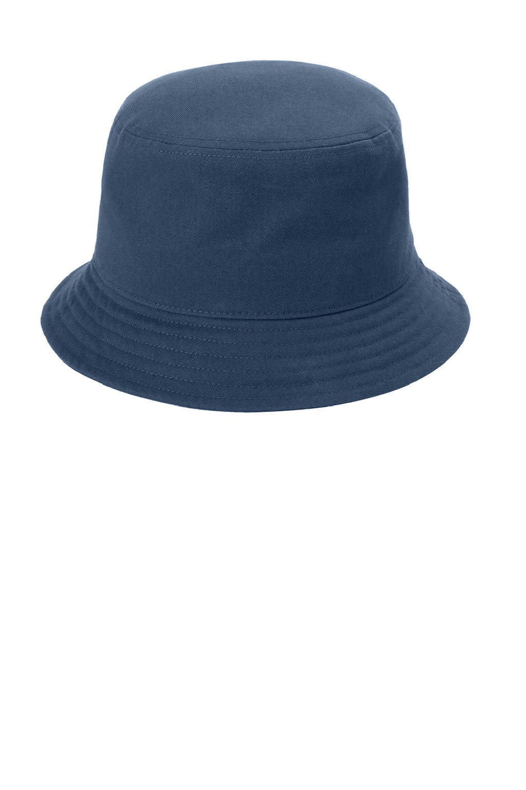 Port Authority Hats C976 Mens Twill Short Brim Bucket Hat River Navy Blue Flat Front