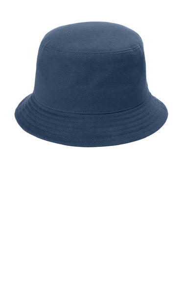Port Authority Hats C976 Mens Twill Short Brim Bucket Hat River Navy Blue Flat Front