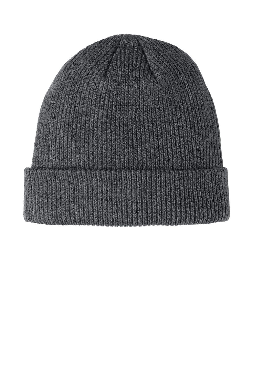 Port Authority Hats C977 Unisex Cozy Cuffed Beanie Storm Grey Flat Front