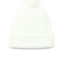 Port Authority Hats Unisex Cozy Pom Beanie - Marshmallow White