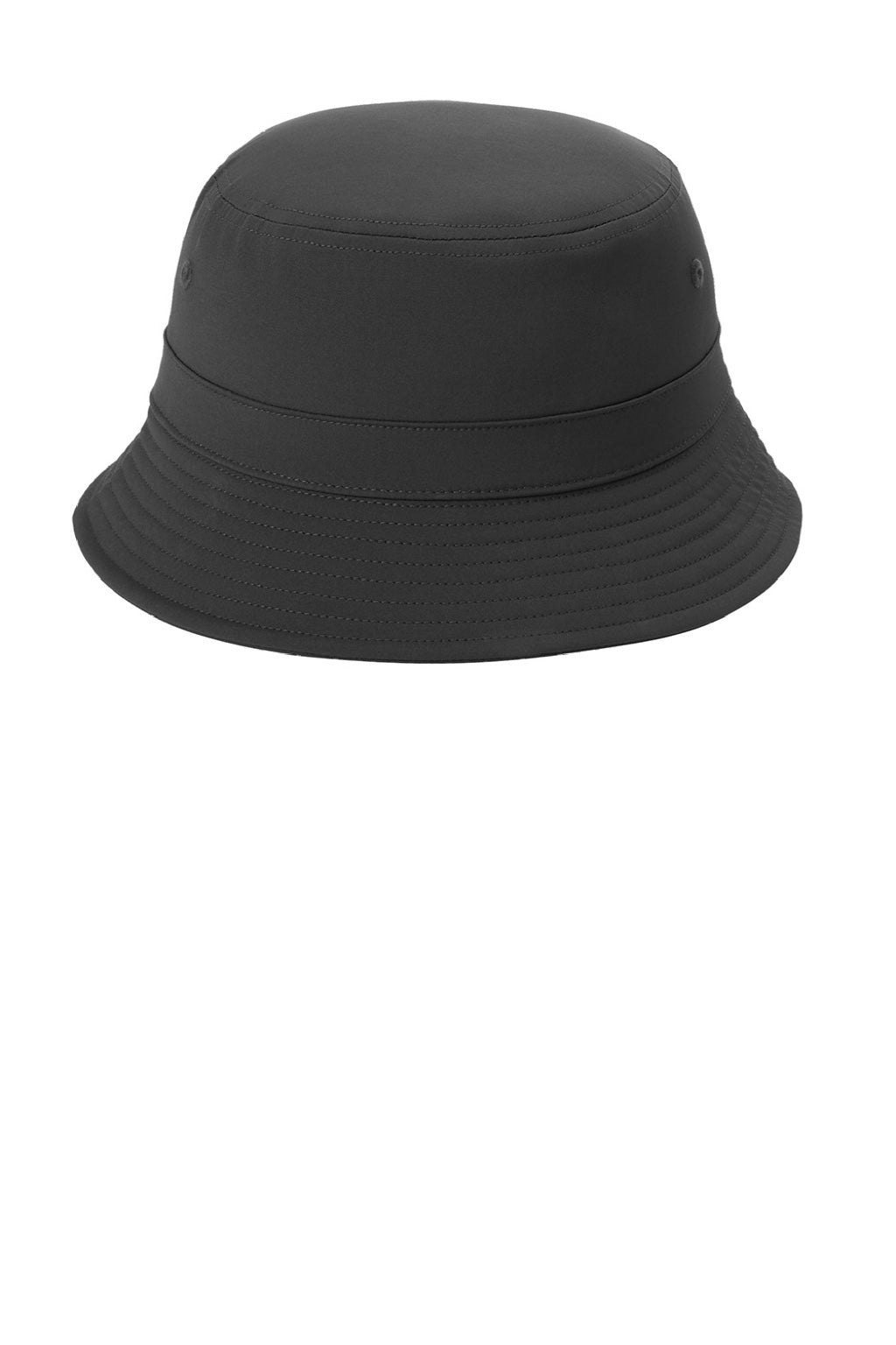 Port Authority Hats C980 Mens Moisture Wicking Bucket Hat Black Flat Front