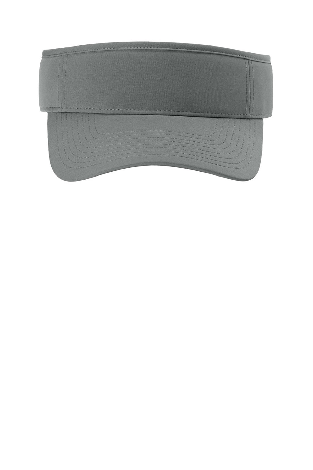 Port Authority Hats C983 Mens Adjustable Visor Deep Smoke Grey Flat Front