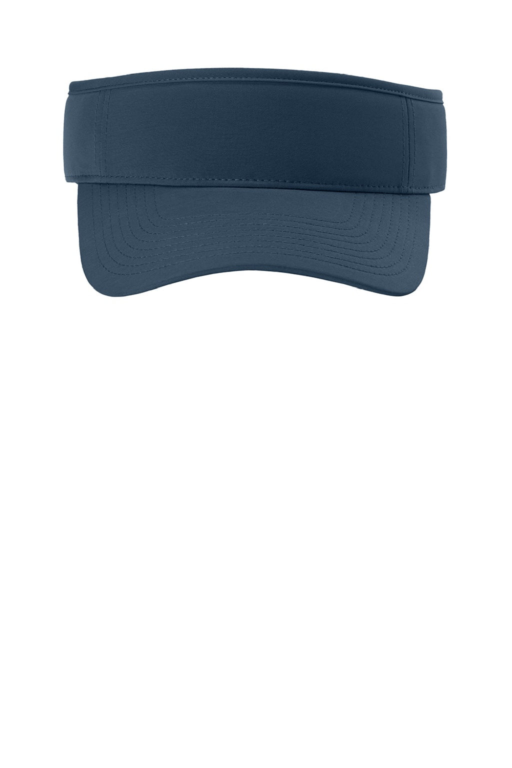 Port Authority Hats C983 Mens Adjustable Visor River Navy Blue Flat Front
