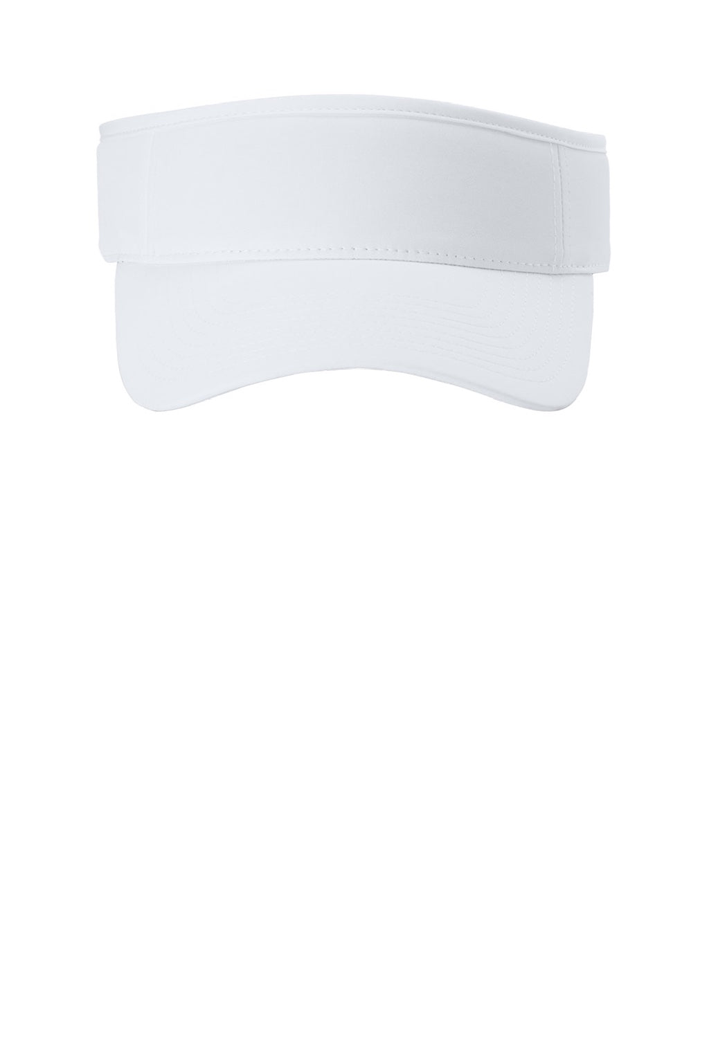 Port Authority Hats C983 Mens Adjustable Visor White Flat Front