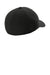 Port Authority Hats C988 Mens NU Moisture Wicking Flexfit Hat Deep Black Flat Back