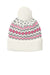 Port Authority Hats C991 Mens Alpine Pom Beanie Marshmellow White/Awareness Pink/Gusty Grey Flat Front