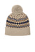 Port Authority Hats C991 Mens Alpine Pom Beanie Sahara Brown/True Navy Blue/Brown Flat Front