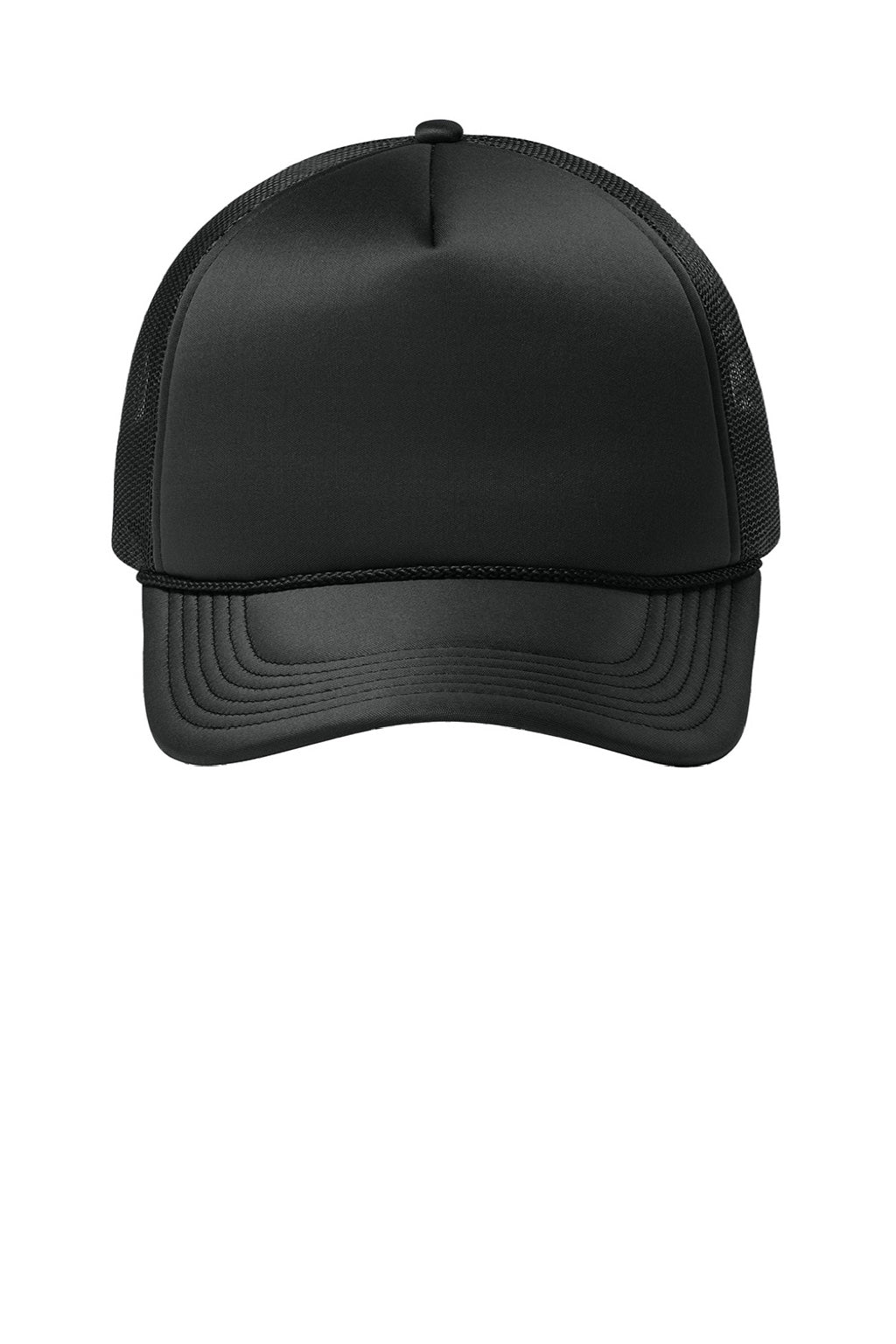 Port Authority Hats C993 Mens Foam Truck'N Hat Deep Black Flat Front