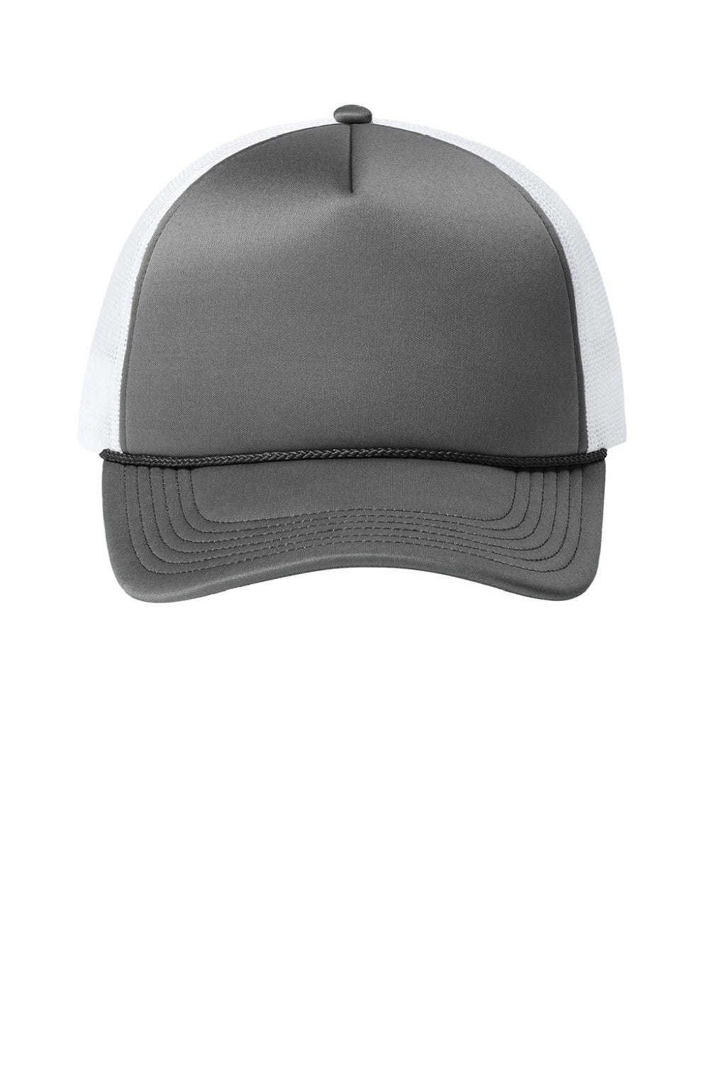 Port Authority Hats C993 Mens Foam Truck'N Hat Deep Smoke Grey/Deep Smoke Grey/White Flat Front