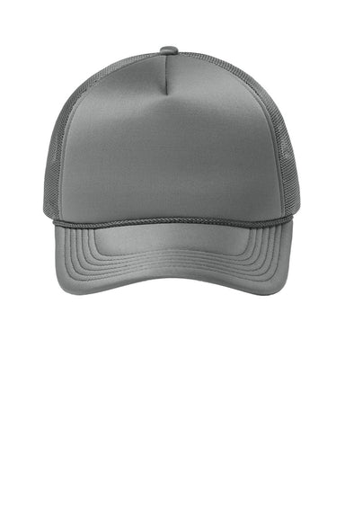 Port Authority Hats C993 Mens Foam Truck'N Hat Deep Smoke Grey Flat Front
