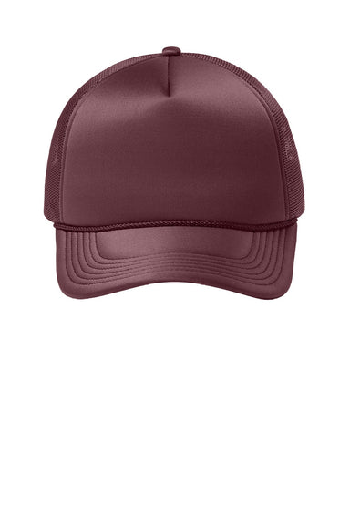 Port Authority Hats C993 Mens Foam Truck'N Hat Maroon Flat Front