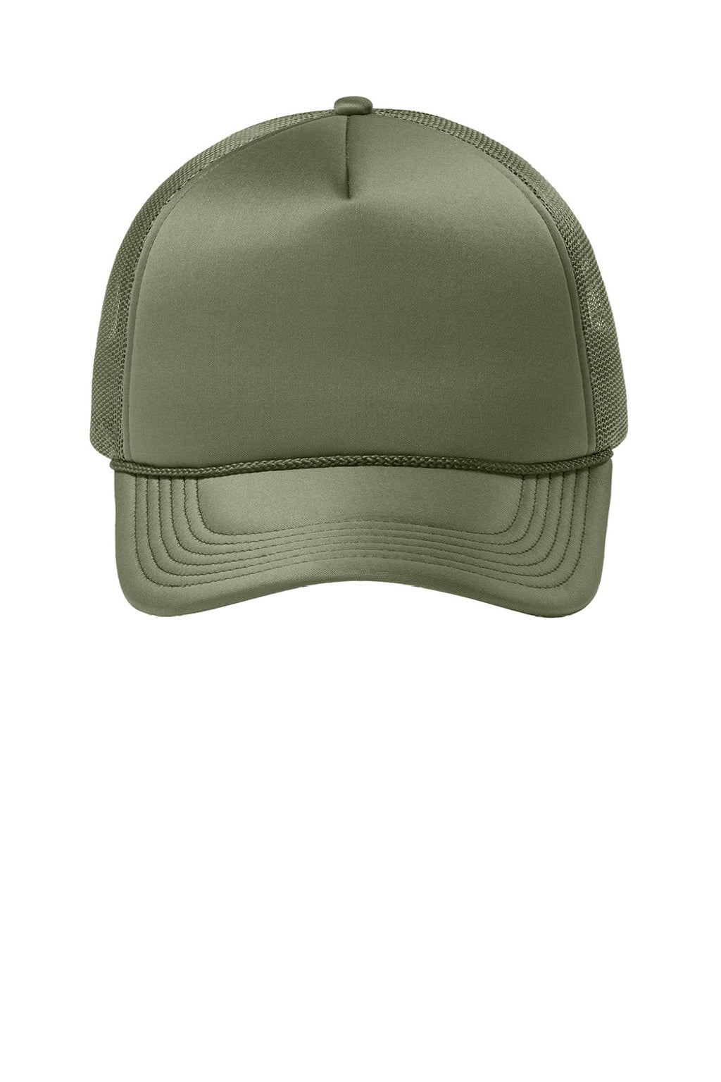 Port Authority Hats C993 Mens Foam Truck'N Hat Olive Drab Green Flat Front