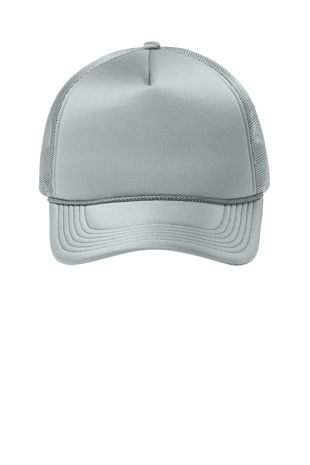 Port Authority Hats C993 Mens Foam Truck'N Hat Silver Grey Flat Front